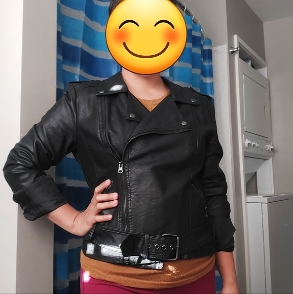 Forever 21 Faux Leather Jacket Size L - Picture 3 of 3